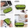 Pencil Case Wear Resistant Polyester High Capacity Zipper Closure with Main Compartment Mesh Pocket and Pen Slots for Students