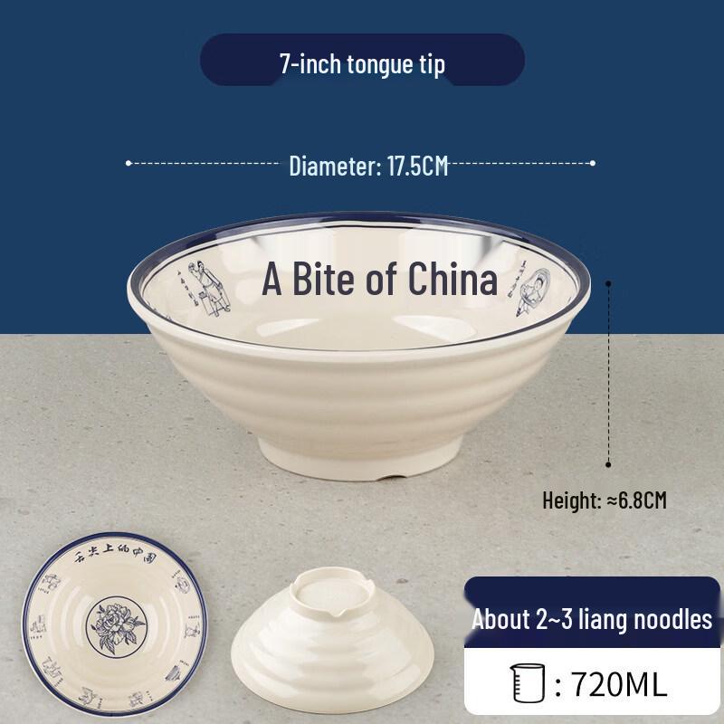 

7-inch Chinese Style Melamine Noodle Bowl