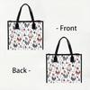 Christmas Gnome Pattern Canvas Tote Bag Reusable Daily Shopping Handbag Cute Casual Outdoor Portable Shoulder Bag