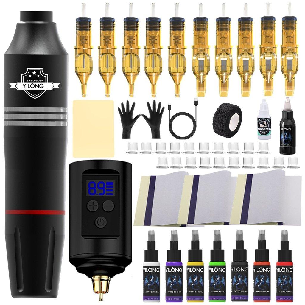 Rechargeable Professional Tattoo Pen Set Integrated Needle Complete Set Beginner Tattoo Tool Equipment