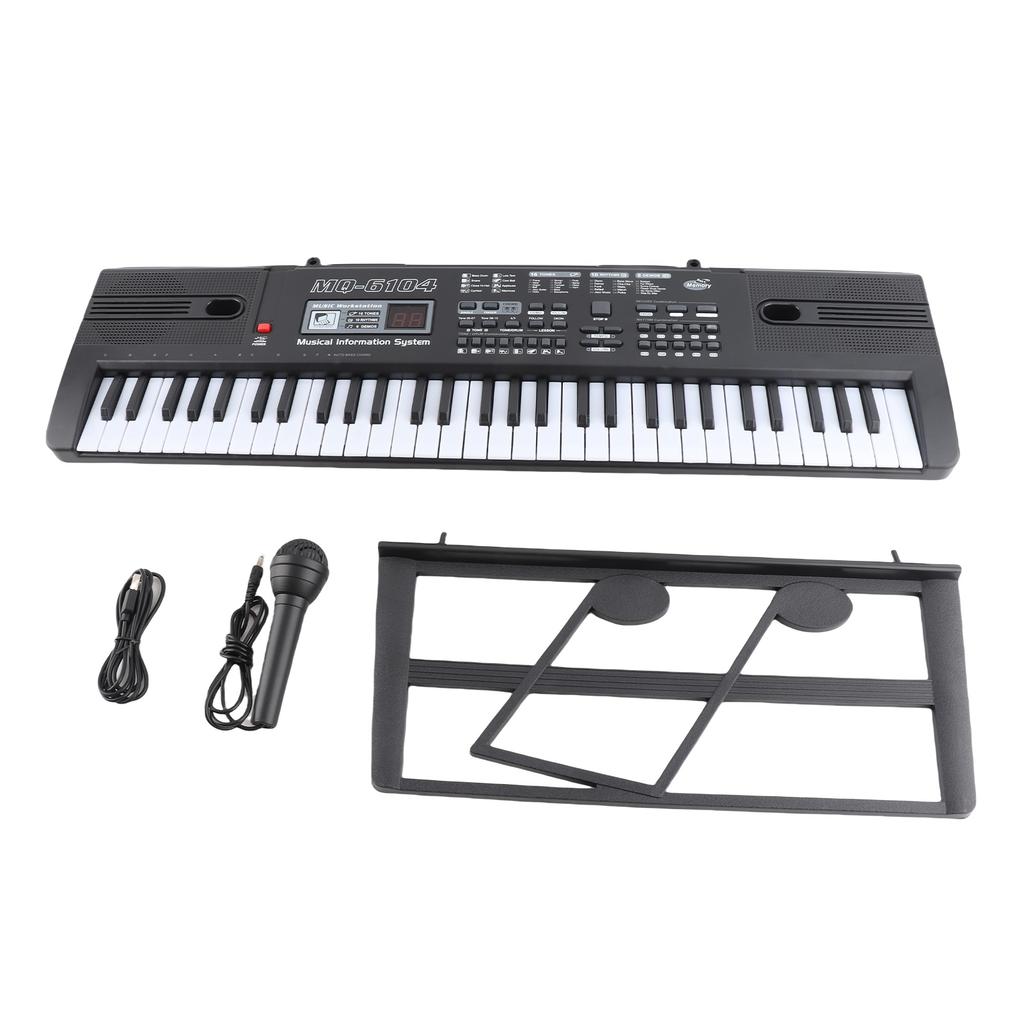 61 Keys Digital Music Electronic Organ Portable Keyboard with Microphone for Children