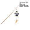 Interactive Cat Wand Toy Feather Plush Animal Cat Teaser Stick with Bell Indoor Kitten Play Exercise Toy