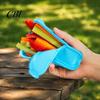 Kompakter Snack-Organizer Silikon-Burrito-Halter, Faltbare Wraps-Aufbewahrungsbox für Sandwich Hot Dog, Lebensmittelt Behälter Zusammenklappbar Sushi-Rolle Picknick Reise,