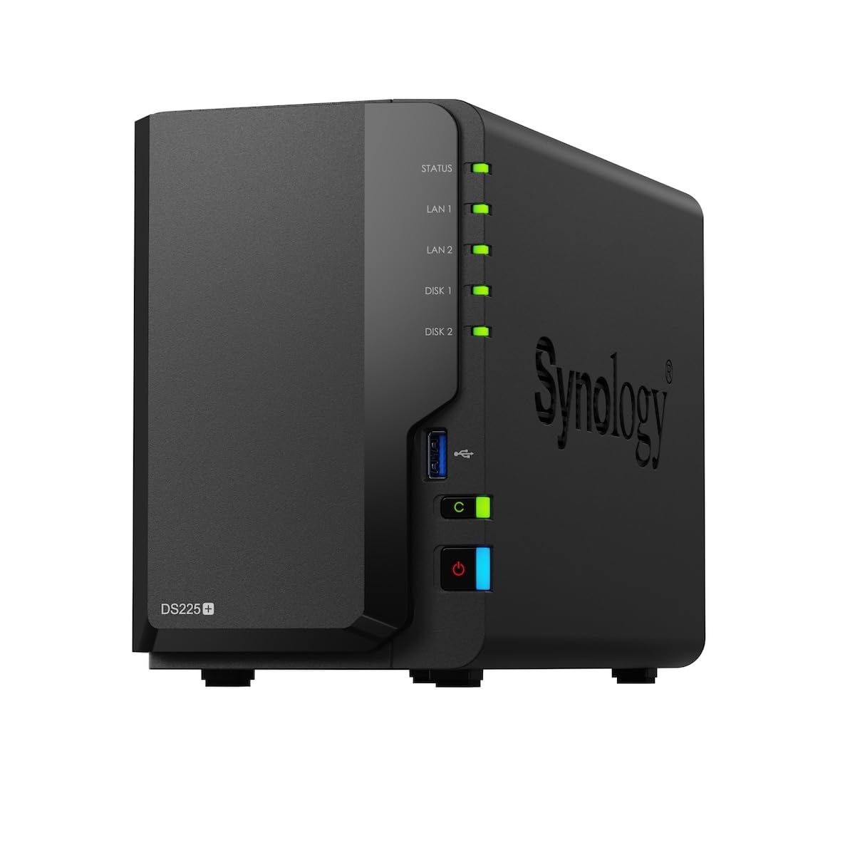 

Synology NAS 2GB for Standard Distributed by Field Lake Authorized Distributor in Phone Support DS225+ Kit, 2-Bay, Quad-CPU, Memory, 2.5GbE-NIC, чорний