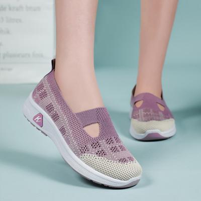 Modische neue Damenschuhe, atmungsaktiv und bequem, Einzelschuhe, lässige Mama-Schuhe, faule Schuhe