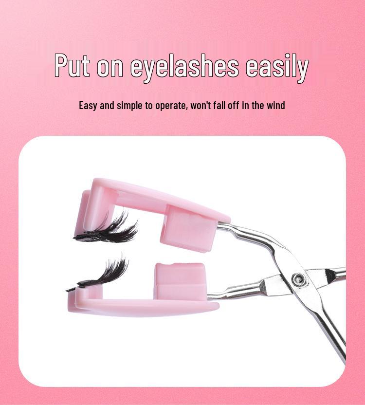 Magnetic Eyelash Curler Set: Glue-Free, Soft Magnetic False Lashes with Stainless Steel Clip.