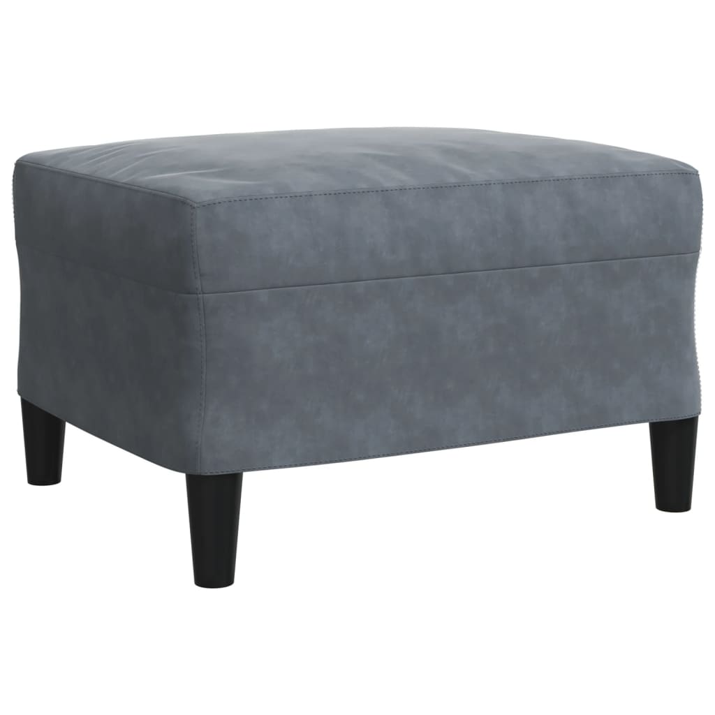 3 Piece Sofa Set with Cushions Dark Grey Velvet