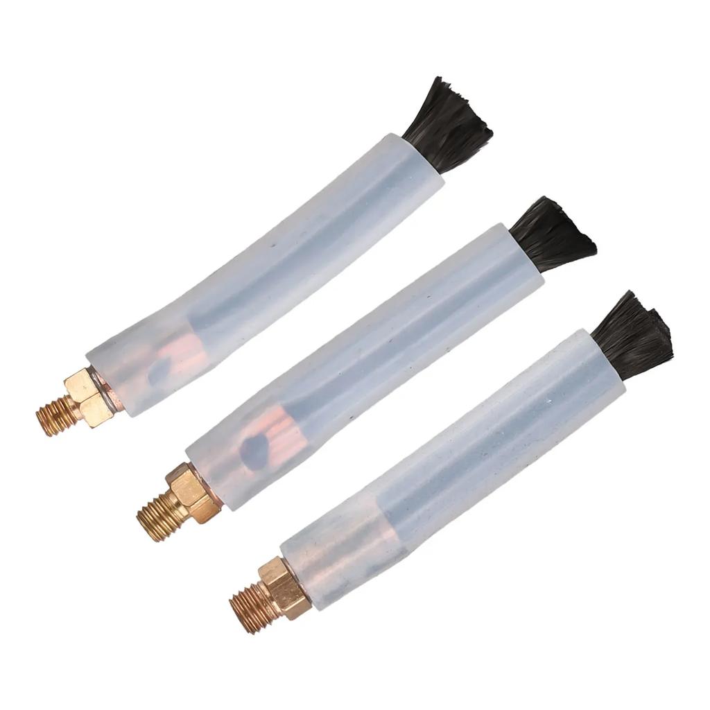 3pcs Carbon Fiber Pickling Brushes for WIG MIG MAG Seam Cleaning M6 M8 M10 with Copper Carbon Brazing Material