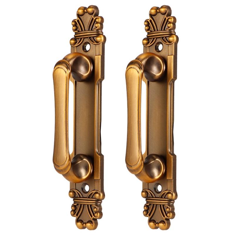 2Pcs/Set European Style Antique Zinc Alloy Door Pull Handle Cabinet Hardware Accessory