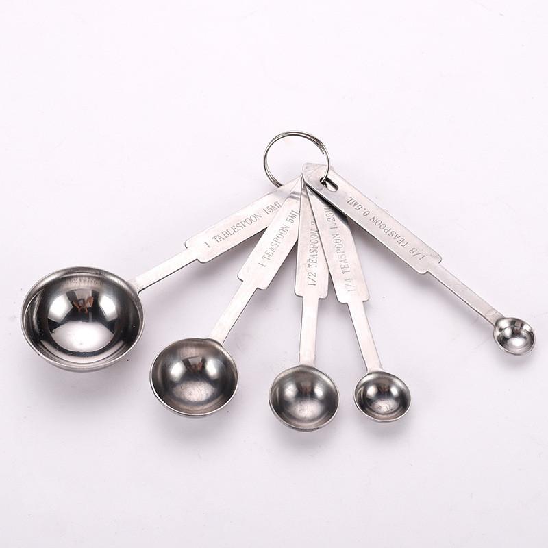 

Steel Stainless Premium Measuring Spoon Set For Home Baking And Coffee Lovers FivePiece Natural