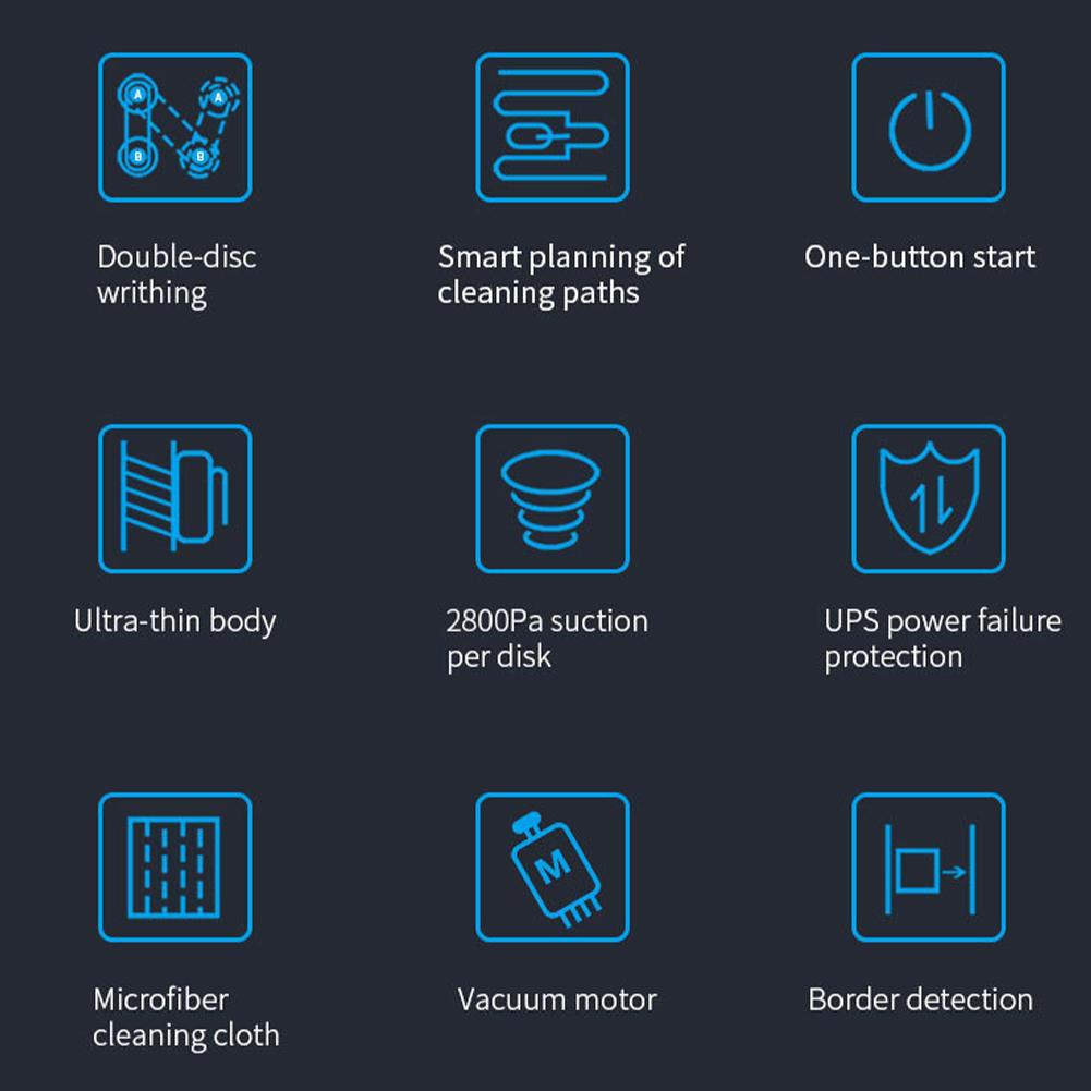 Робот для мытья окон Робот для мытья окон 5600 Па Умный робот для чистки стекла Вакуумный очиститель стекла для окон Плитка Потолок China Mainland