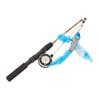 Retractable Cat Toy Fish Type Telescopic Feathers Funny Cat Stick Toys Pet Toy for Kitten Cat Rods Simulation Fishing Rod