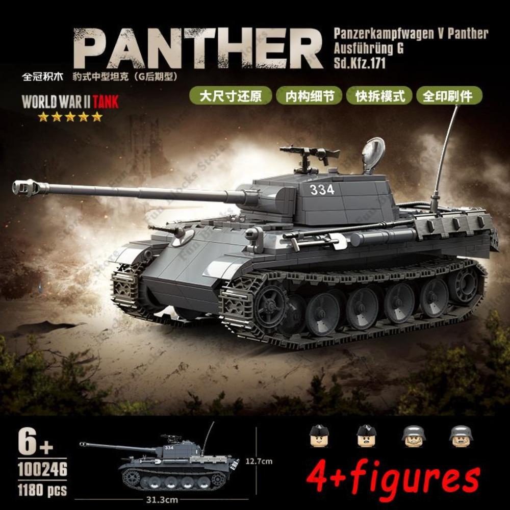 Militär ww2 Kanone Sturmpanzer Kampfpanzer Auto LKW Armee Waffe Bausteinsets Modell König Kinderspielzeug Geschenk