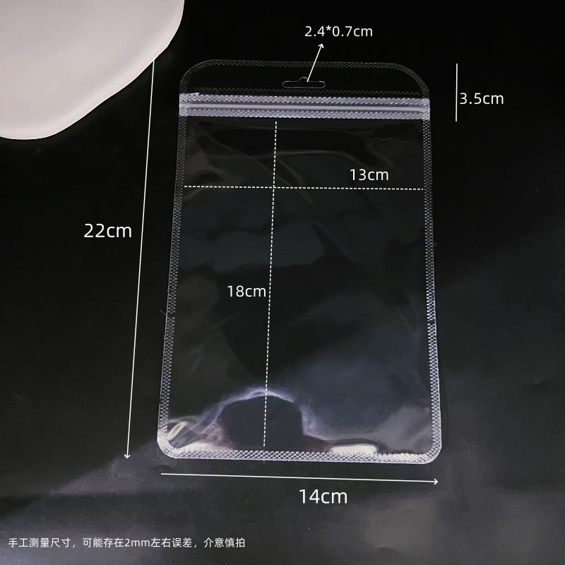 Thick Transparent Self Sealing Sack High Definition Bone Sealing Bag Jade Bracelet Accessories Storage Dust-proof Packaging Pouch with Hanging Hole