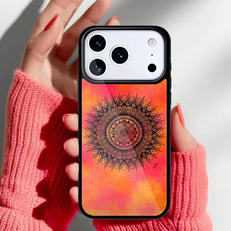 Mandala Pattern Phone Case for iPhone 17 16 15 14 13 Pro Max Back Cover for 12 11 Pro Coque