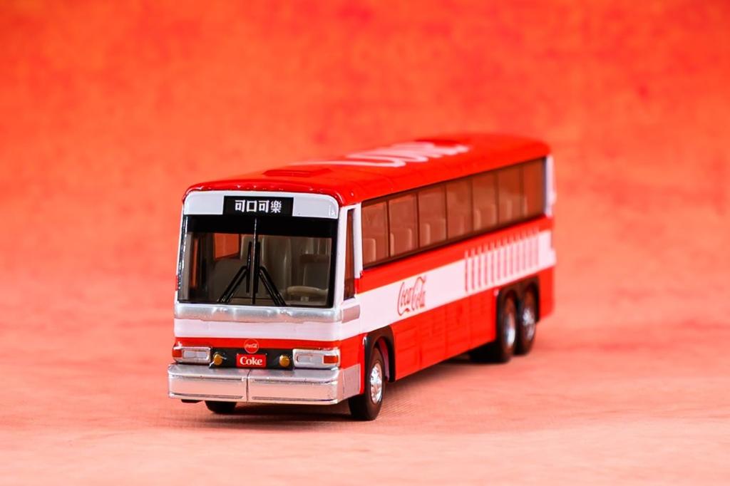 Tiny City Scale 96A3 Diecast Model 1/110 Single-Deck Coca-Cola Bus, Car, Red/White