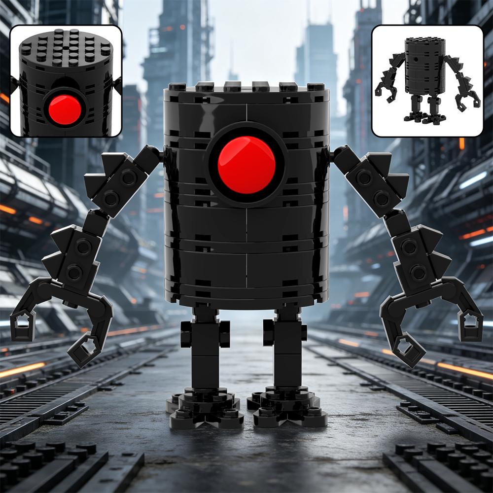Popular Mechanical Style Robot Series Building Block set, Desktop Ornament for Collection, Multi-Shape Robot Figurine Decoration