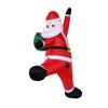 Giant Inflatable Santa Claus with LED Light Carrying Gift Sack Polyester Decoration for Outdoor Holiday Garden Party