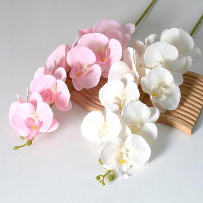 Flores Artificiales Phalaenopsis Yousheng de 40" de Tallo Largo, Tacto Real, Rama de Orquídea Falsa con 9 Cabezas en Plena Floración para Jarrón, Centro de Mesa para el Hogar, Boda, Fiesta
