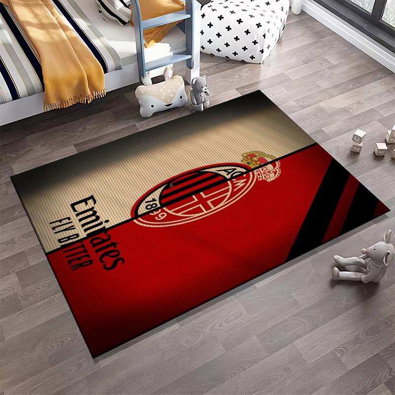 AC Milan Themed Designed floor mat, suitable as a non-slip mat for the living room or bedroom sofa