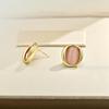 Maillard Retro Cat's Eye S925 Silver Stud Earrings - Versatile Hong Kong Style Luxury for Women