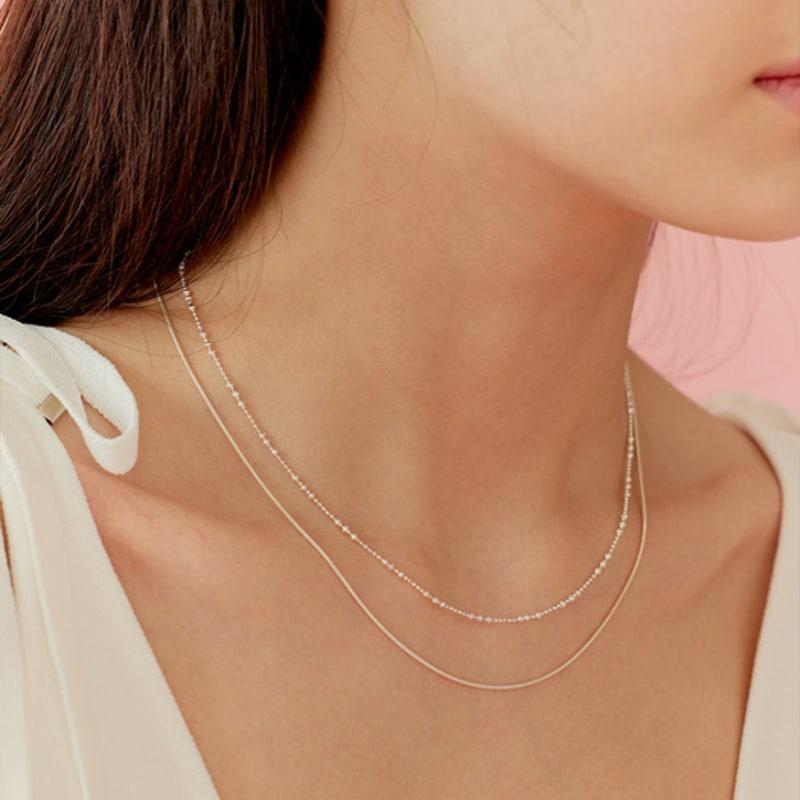 

murmur [925silver]Round snake necklace gold