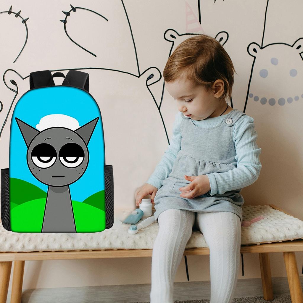 Girls Backpack Primary School Student Backpack Printed Children's Bag Shoulder Bag Pencil Case Three-piece Set