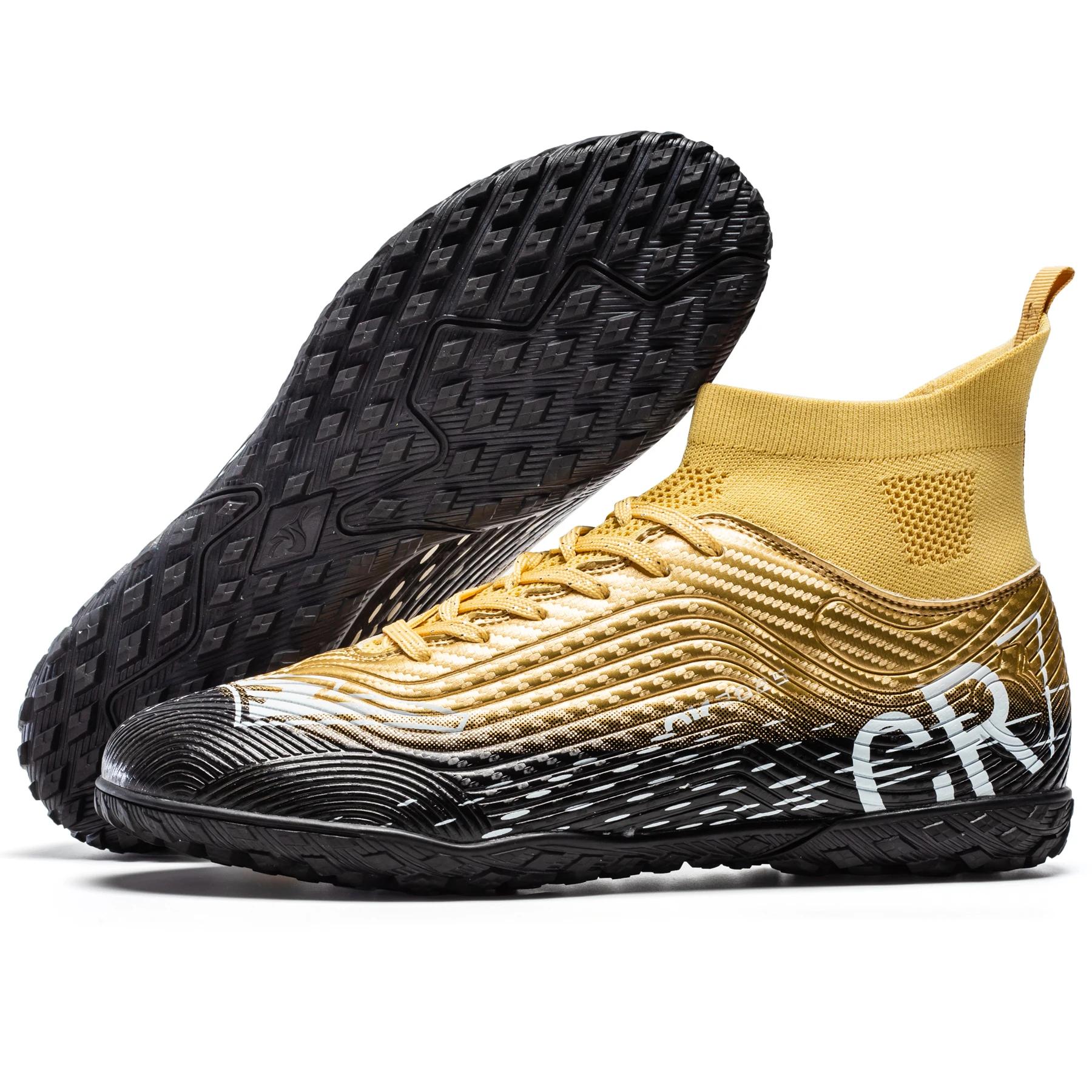 

Футбольные бутсы мужские, для зала и улицы, с высоким верхом, легкие, амортизирующие тренировочные бутсы, противоударный носок 39