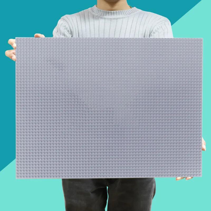 

Базова пластина для класичних будівельних блоків 48x64 точки, стіна з будівельних блоків для самостійного складання, сумісна з брендом, іграшки в подарунок для дітей світло-сірого кольору