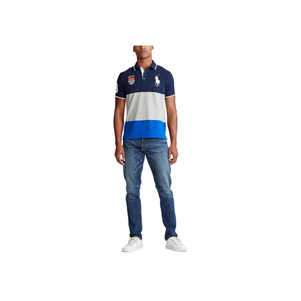 Polo Ralph Lauren Logo Embroidered Short Sleeve Polo Shirt Men tops Blue 710784716-001