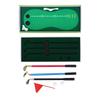 Club Ballpoint Pens Set Mini Desktop Club Ball Pen with Putting Green Flag 3 Clubs Pens 2 Balls
