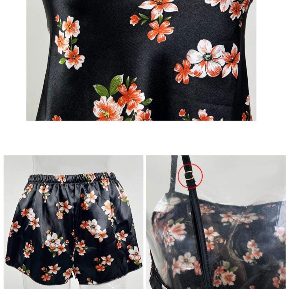 Damen Pyjama für Zuhause Sexy Loungewear Zweiteiliges Set