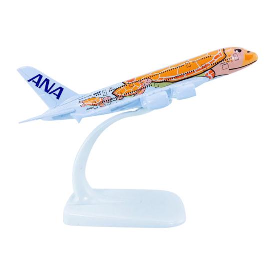 1/500 Mini Simulated Solid Alloy ANA A380 KaLa Airplane Model Toy Home Ornament