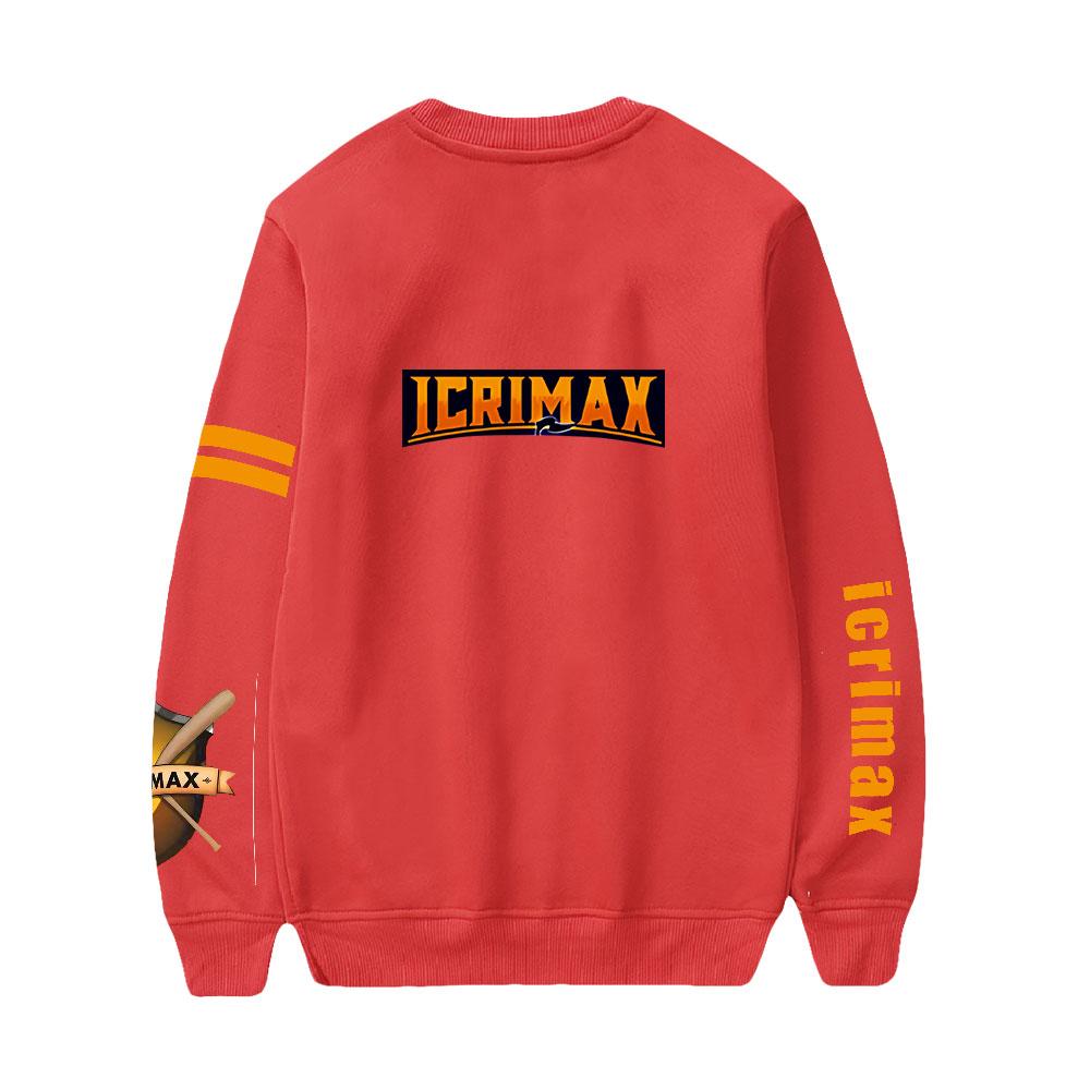 Men's Icrimax Print Hoodies Round Neck Hooded Sweatshirts Man Pullover Male Top Streetwear Outdoor Tracksuit