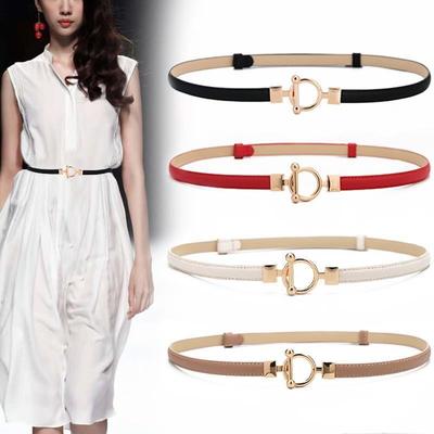 Verstellbarer, verspiegelter schmaler Gürtel für Damen: Modisch, schlicht, perfekt zu Mänteln, Jeans und Kleidern