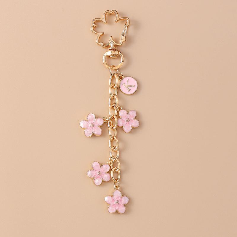 Fashion Colorful Flower Keychain for Car Key Women Men Handbag Pendant Key Rings Accessories DIY Jewelry Gifts