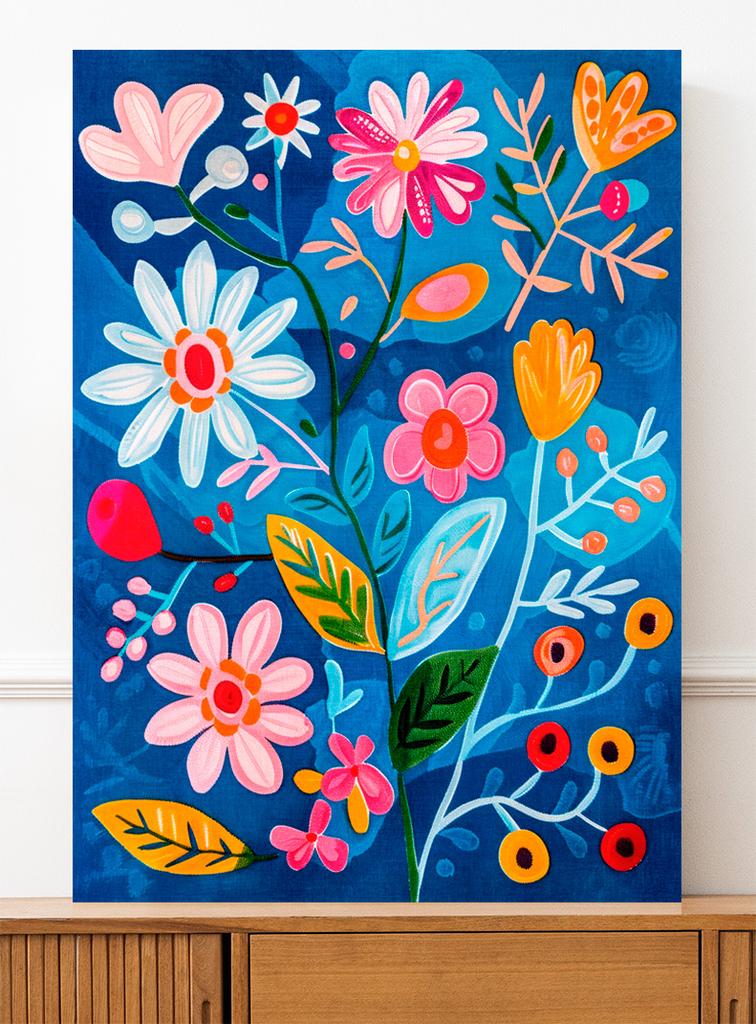 Poster Flowers Abstraction