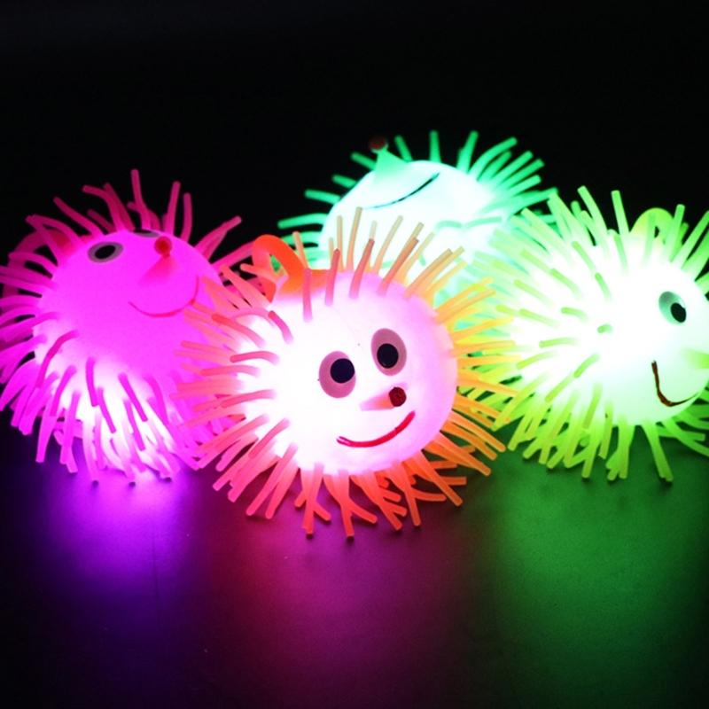 24pcs LED Glowing Balls Valentines Day Card for Kids Classroom Sensory Stress Reduce Bouncy Balls for Boys and Girls