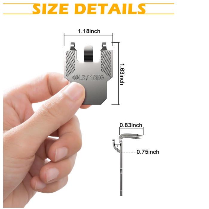 Claw-Style Drywall Picture Hanger Kit for Hanging Photos, Mirrors, and Posters