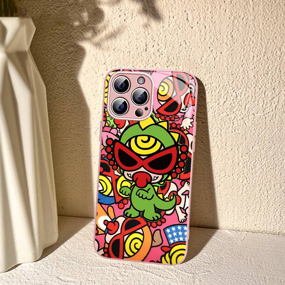 Fashion H-Hysteric Mini For IPhone 14 13 12 Mini 11 Pro XS Max X XR 14 Plus Tempered Glass Cover