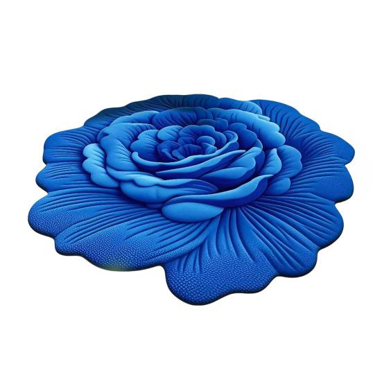 Floor Mat 3D Floral Design Non-Slip Dot-Embossed Backing Quick-Drying Plush Carpet Soft Comfort Bath Rug Home Decor