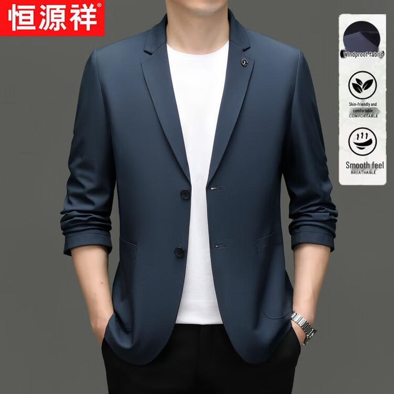 Hengyuanxiang Men's Slim-Fit Casual Blazer
