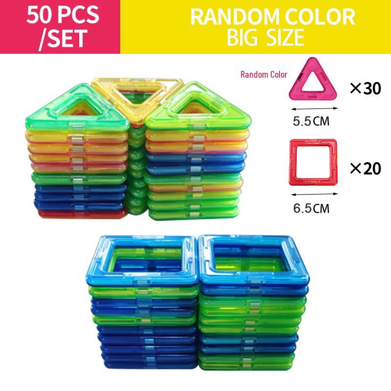 Stained Glass Magnetic Tile Building Blocks - Children's Educational Toy Set for Creative Play