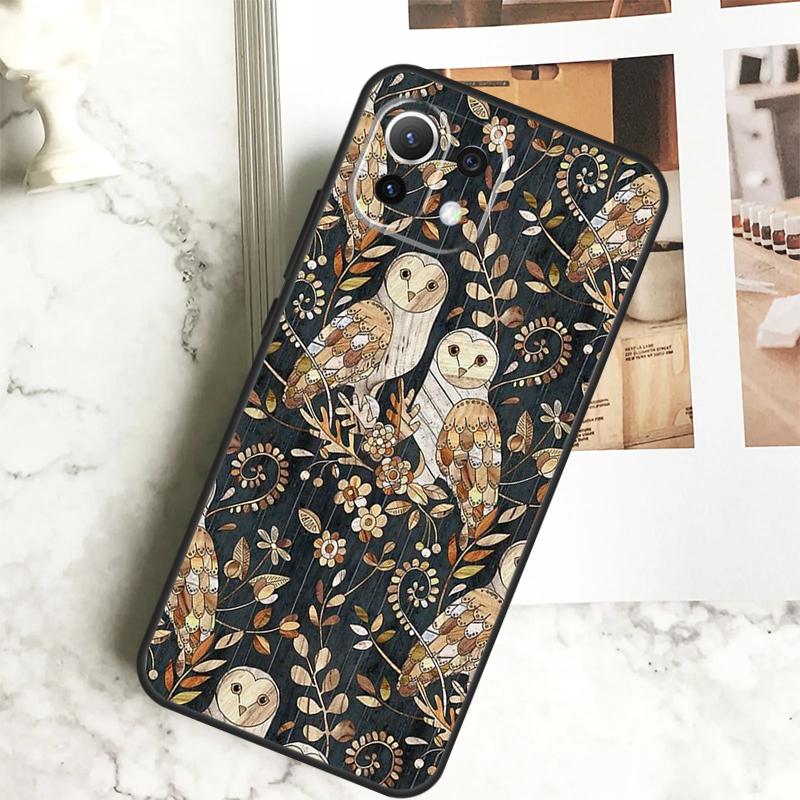 Eulenmuster Hülle für POCO M6 Pro F3 F5 M5s X3 X5 X6 Pro Xiaomi 14 13 Ultra 11T 12T 13T Pro 12 Lite Cover