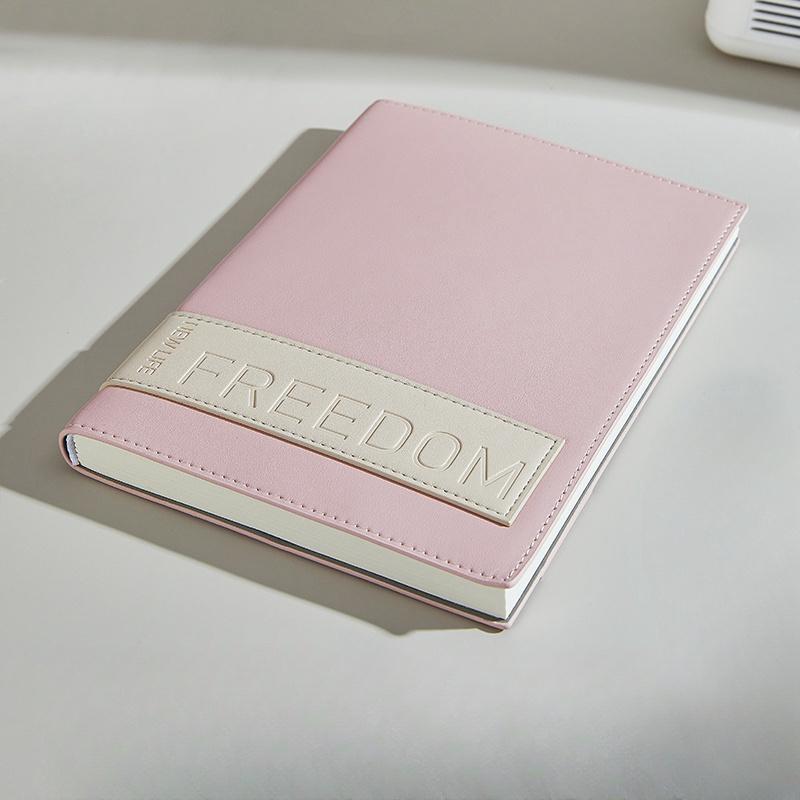 A5 Soft Pu Leather Freedom Notebooks and Journals Business Office Lined Notepad To Do List Plan Notebook School Stationery