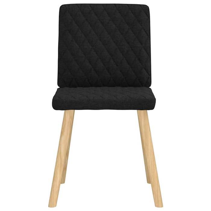 VidaXL Dining Chairs Set of 2 Black Fabric, Chair, Living Room Chair, Accent Chair, Kitchen Chair, Dining Room Seat 4101123
