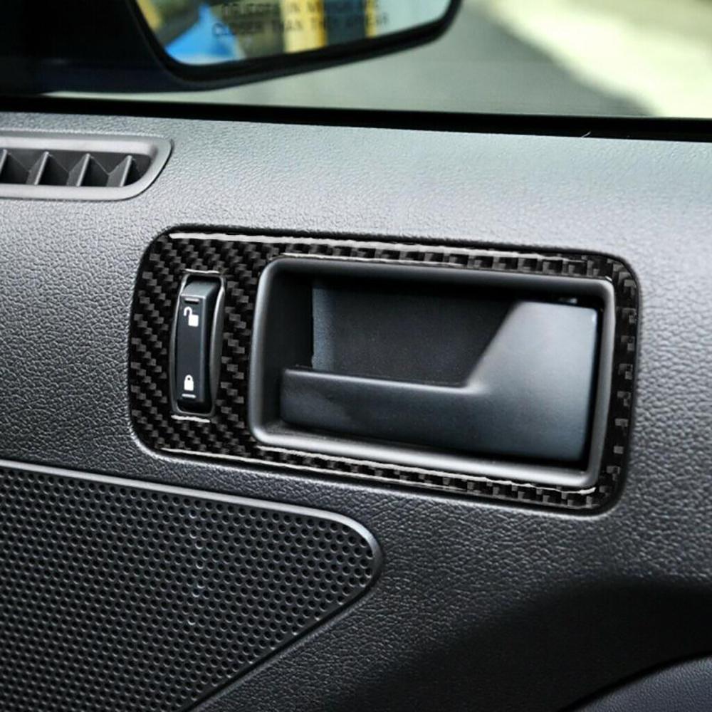 21pcs/Set Carbon Fiber Interior Decor Cover Trim Full Set For Ford Mustang 09-13