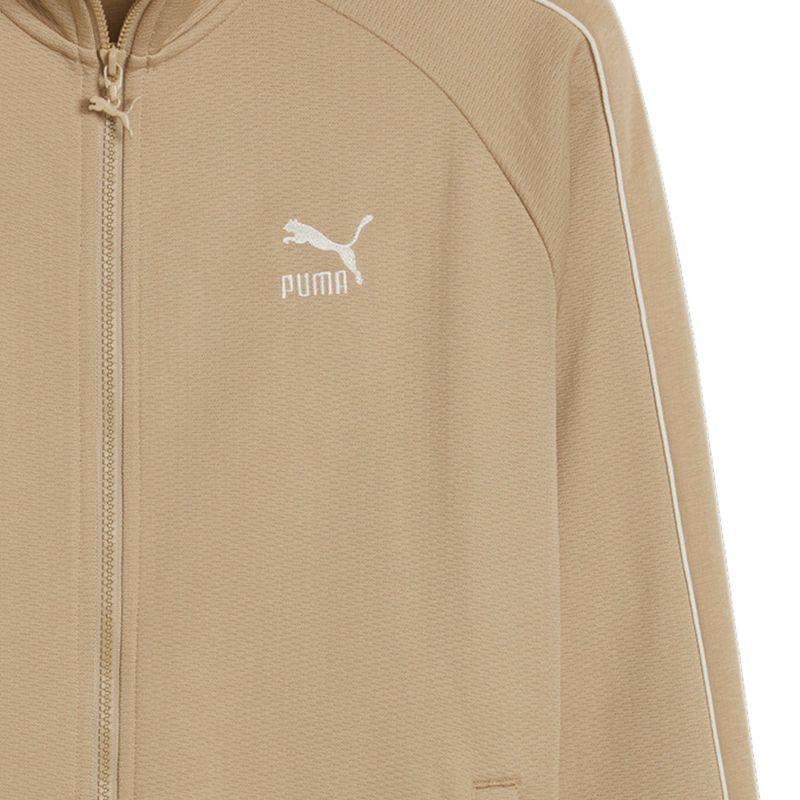 Puma Color Block Striped Stand Collar Zip Jacket Men Jackets Light-Brown 626164-83