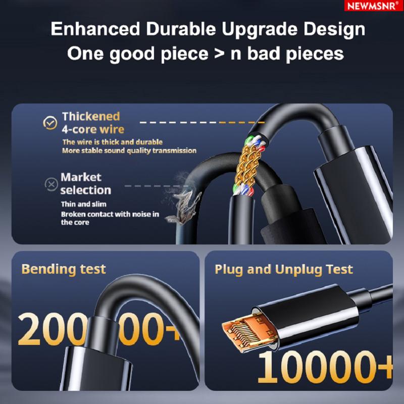 For Business Open Ear Type C&3.5mm Wired Headphones Stereo Sound Sports Earbuds Gamer Headsets Earphones with HD mic For Samsung