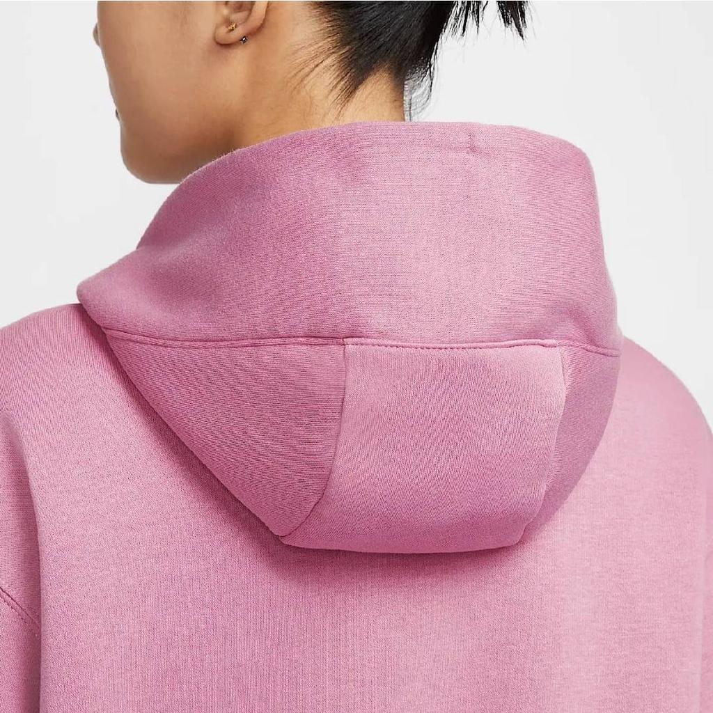 Nike Sportswear Phoenix Fleece Lined Comfortable Hooded Long Sleeved Sweatshirt Women's Element Pink/Sail White DQ5759-699